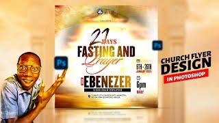 21Days Fasting And Prayer | Church Flyer Design | Photoshop Design