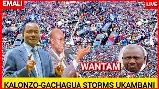 Wueh! Never seen! Heroic reception! KALONZO-GACHAGUA storms Ukambani makueni ahead of Ruto tour