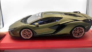 Xe Mô Hình Lamborghini Sían FKP 37 1:18 Bburago ( Xanh )