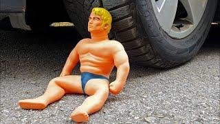 Crushing Crunchy & Soft Things by Car! EXPERIMENT CAR vs Stretch Armstrong