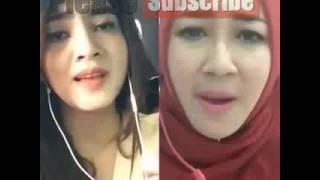 Riveting action and beautiful women wearing the hijab is when duet karaoke vocal cover