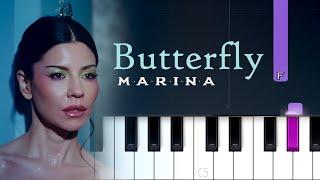 MARINA - BUTTERFLY (Piano Tutorial)