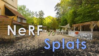 NeRF vs Gaussian Splatting comparison