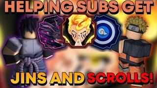 (KAGUYA UPDATE!) HELPING SUBS GET JINS AND SCROLLS! | SHINDO LIFE LIVE STREAM! | RellGames!