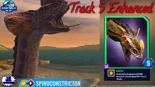 SPINOCONSTRICTOR! TRACK 5 ENHANCED! PVP FIRST LOOK!  2.22 Jurassic World Alive Update