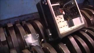 SSI Model 2400H Portable Shredder Electronic Waste Shredding Demo