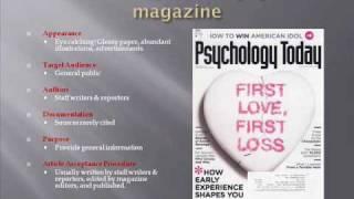 Popular Magazines vs Scholarly Journals