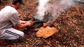 How to make a basic camp fire BBQ Australian style roughing it