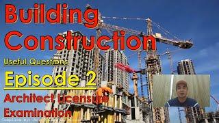 ALE Review - Building Construction - Episode 2 - Architect Licensure Examination - ALE Review