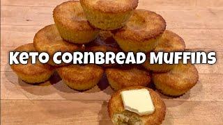 Sweet Cornbread Muffins / Corn Cakes  - Low Carb / Keto - Moist and Delicious - 2g net carbs