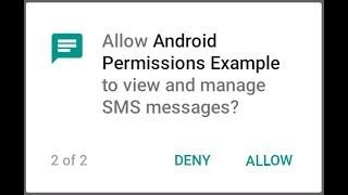 SMS Permission Run time Android Studio