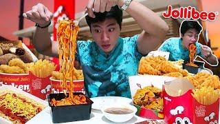 JOLLIBEE FOOD CHALLENGE 2018 | JOLLY SPAGHETTI FAMILY PAN, BUCKET OF CHICKEN, etc. (MUKBANG)