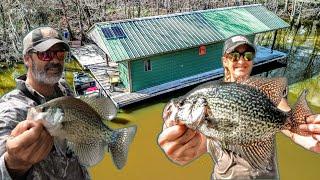 Houseboat Adventures: Catching Crappie, Catfish and Bullfrogs & Installing a Solar System!