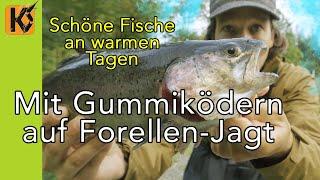 Forellenangeln mit Gummiködern - Trout Area Sport Forellen Angeln Ultra Light am Forellensee