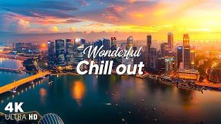 Relaxing Sunset City 4K  Wonderful Chillout Vibes for a Better Mood - Chill Mix for Unwind