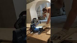 торцовка с протяжкой иногда на такое сгодится #circularsaw #mitersaw #торцовка #циркулярка #столярка