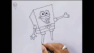 HOW TO DRAW SPONGEBOB SQUAREPANTS /easy drawing/ DK drawing for kids