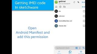 How To Get Device's Imei Code using Sketchware