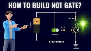 How to Build Not Gate using a 2N3904 transistor?|Complete Tutorial|Amazing Animation