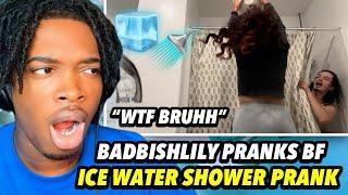 BADBISHLILY ICE WATER SHOWER PRANK ON BOYFRIEND !!