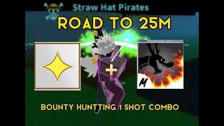 『Best Light + Dragon Talon One Shot Combo』Bounty Hunt l Roblox | Blox fruits update 17 Part 1 | 25M