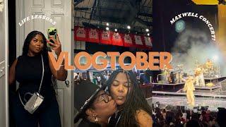 VLOGTOBER DAY 18! Learning to Live in the Moment, Going to see Maxwell, Skincare updates