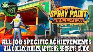 Spray Paint Simulator All Achievements / Trophies Guide | All Collectibles, Letters, Secrets Guide