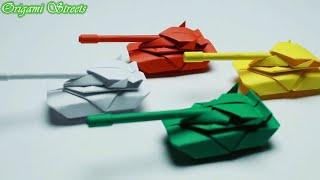 How to make an origami tank out of paper.