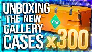 UNBOXING 300 NEW GALLERY CASES (M4 VAPORWAVE HUNT)