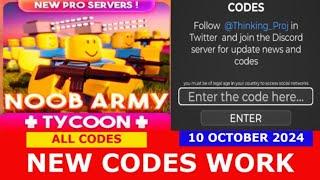 *NEW CODES* Noob Army Tycoon ROBLOX | ALL CODES | OCTOBER 10, 2024