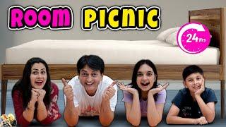 ROOM PICNIC | 24 Hours in Room | Family Comedy Challenge | Aayu and Pihu Show