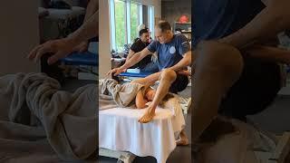 Slav Marinov at the World Massage Championship 2022 (Side Lying Work)