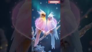 Magical Birds with Crystal Feathers: AI Creation.#shortvideo #shorts