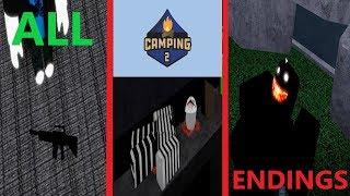 All Endings in Camping 2 - Updated (Secret Ending)