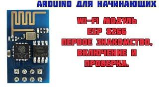 Wi-Fi модуль esp8266. Первое знакомство, подключение и проверка.