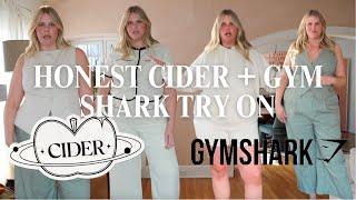 PLUS SIZE | MIDSIZE CIDER +  GYM SHARK TRY ON | work wear + lounge + work out set | SIZE 16 UK 20