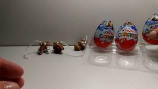 Открываем 6 яиц Киндер Сюрприз по мультику Ледниковый период! Kinder Surprise