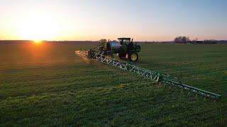 Nitrating wheat with a John Deere 410r