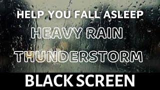 Rain sounds for sleeping black screen • No thunder/No Ads