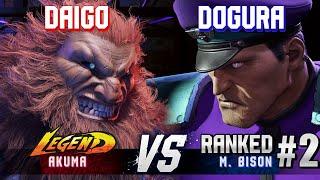 SF6 ▰ DAIGO (Akuma) vs DOGURA (#2 Ranked M.Bison) ▰ High Level Gameplay