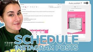 How to SCHEDULE INSTAGRAM Posts (and auto-publish) for FREE 