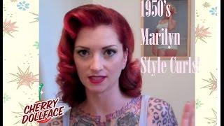 Vintage 1950's curly hair tutorial ala Marilyn Monroe by CHERRY DOLLFACE