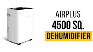 AIRPLUS 4500 Sq. Ft Dehumidifier for Basement with Drain Hose, 70 Pints Dehumidifier for Home