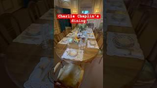 Here the great actor Charlie Chaplin used to father for dinner with family and friends #switzerland