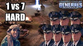 Command & Conquer Generals: Zero Hour - GLA Stealth 1 vs 7 USA Airforce [HARD ENEMY]