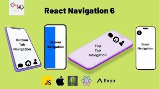 Bottom Tab, Stack, Drawer, Top Tab Navigation | React Navigation 6 | React Native Tutorial & Project