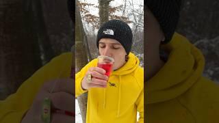  The guy shows SURVIVAL skills in a snowy FOREST  #camping #survival #bushcraft #outdoors