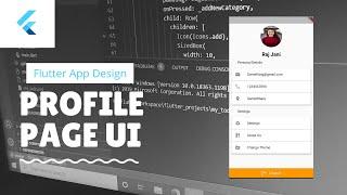 Flutter UI Tutorial | Profile Page UI Design | Flutter speed code | Raj Jani