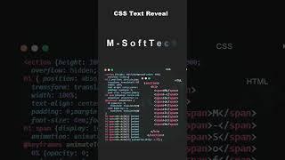 Pure CSS Text Reveal From Smoke Animation Effect #css3 #cssanimation #webdesign #webdevelopment