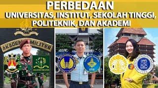 PERBEDAAN KULIAH DI UNIVERSITAS, INSTITUT, KEDINASAN DAN LAINNYA!!